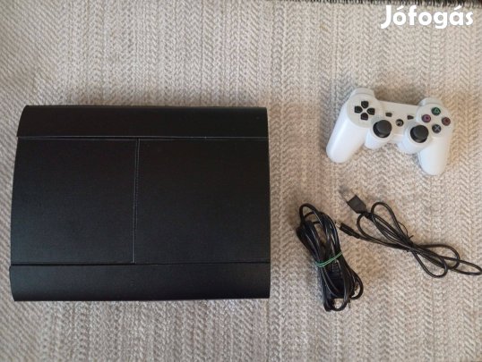 Playstation 3 PS3 Superslim 500GB Hen 97 játékkal (sok magyar nyelvű)