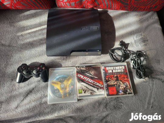 Playstation 3 Slim (Cech-2504A) 3játék - 1 kar