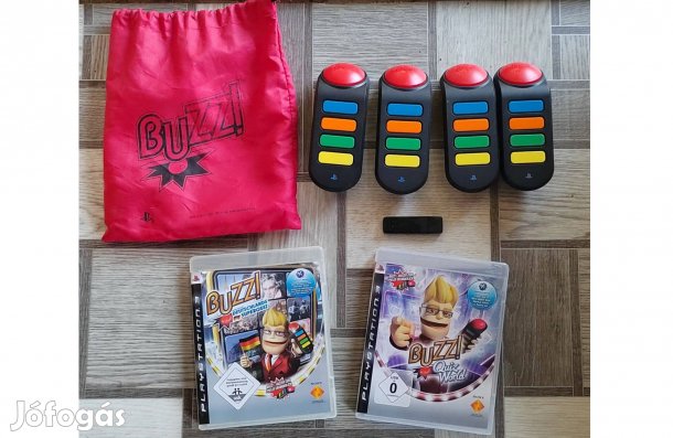 Playstation 3 - Buzz Kontrollerek + 2db játékszoftver