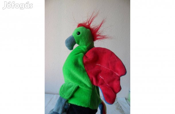 Plüss Butlers papagáj, kesztyű báb