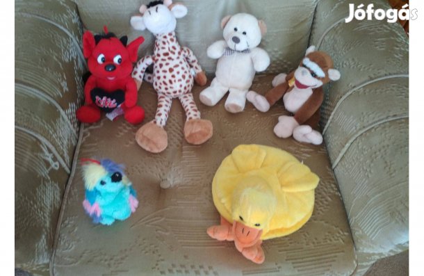 Plüss állatok 6 db