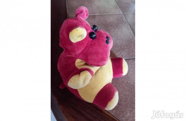 Plüss babzsákos víziló 23 x13 cm - Új