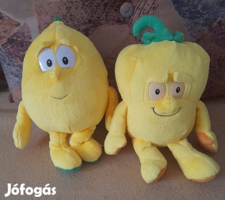 Plüss figurák citrom és paprika