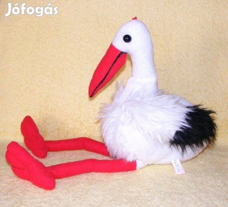 Plüss gólya figura