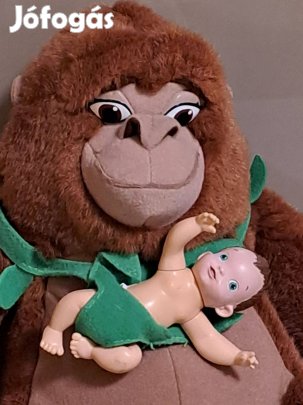 Plüss gorilla figura, játék, Gorilla és Tarzan