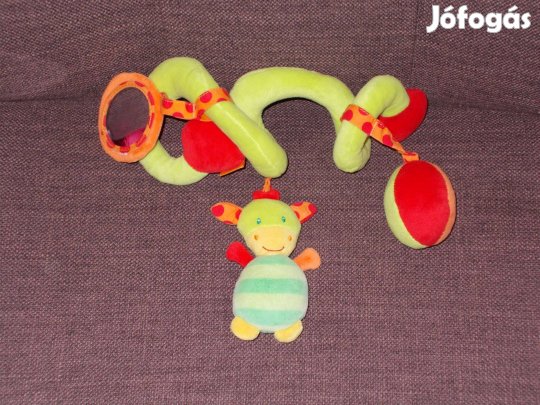 Plüss játék spirál sípoló tükör csörgő