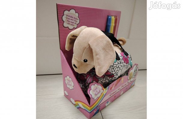 Plüss kiskutya táskában kreatív színezős játék
