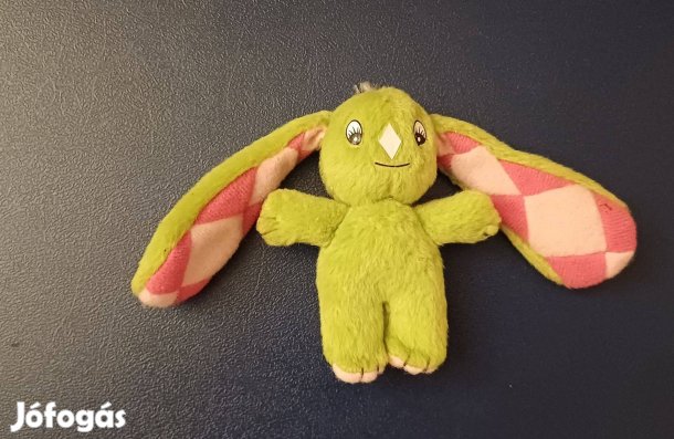 Plüss kockásfülű nyúl ( 8 cm)