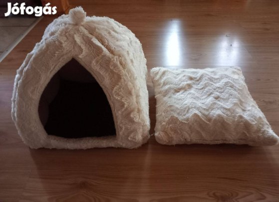 Plüss macska, cica vagy kiskutya kuckó 40x40x40 cm - Új