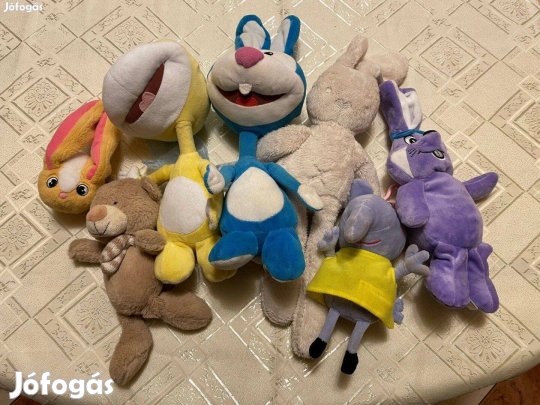 Plüss mesefigurák 7 db