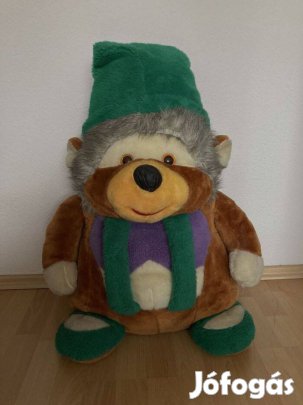 Plüss sapkás maci 70 cm