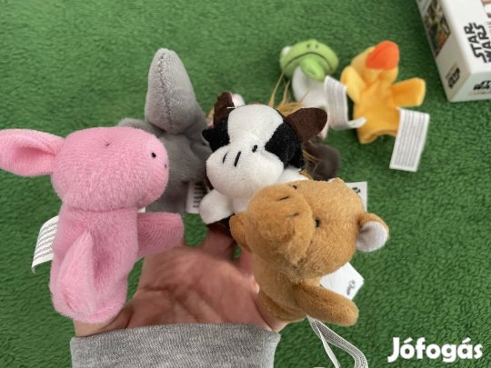 Plüss ujjbáb szett - állatos (9 db, új)