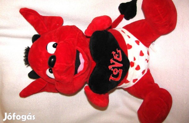 Plüssjáték figura 60 cm új szerelmes Ördög Valentin "Love" ritkaság