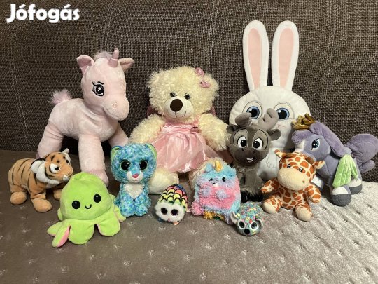 Plüssök, hátizsák, sátor