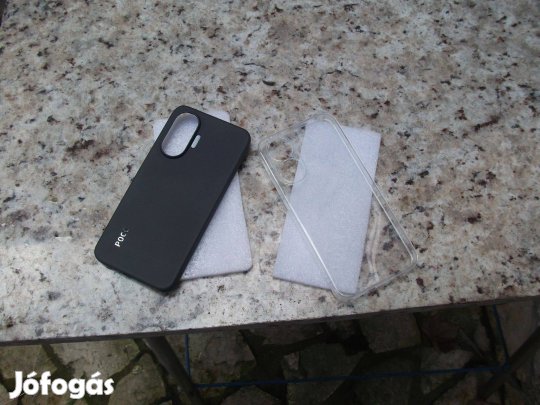 Poco F7 5G Gyári szűrke és egy átlátszó szilikon tok eladó