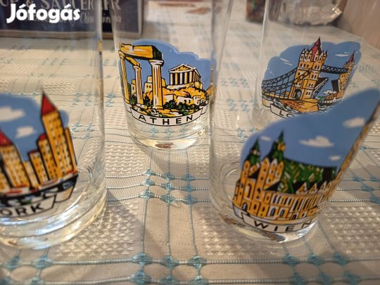 Pohár Készlet - Athén, Wien, New York, London