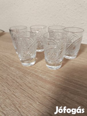 Pohár, üveg pohár, csiszolt üveg