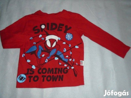 Pókember mintás hosszú ujjú felső 3-4 évesre (méret 104)