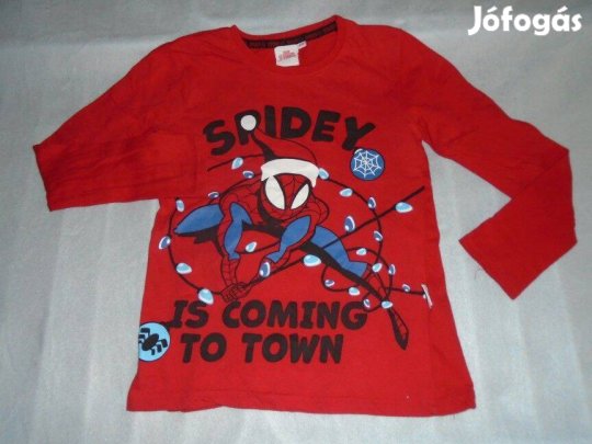 Pókember mintás hosszú ujjú felső 8-9 évesre (méret 134)