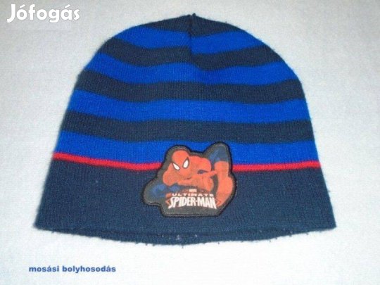 Pókember mintás kék sapka 3-4 évesre (méret 98 / 104)