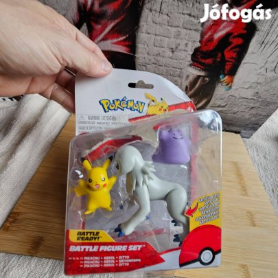 Pokémon 3 db-os figuraszett - Pikachu, Absol és Ditto új