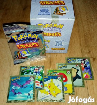 Pokémon Artbox Stickers Series 1 gold matrica 1999-ből