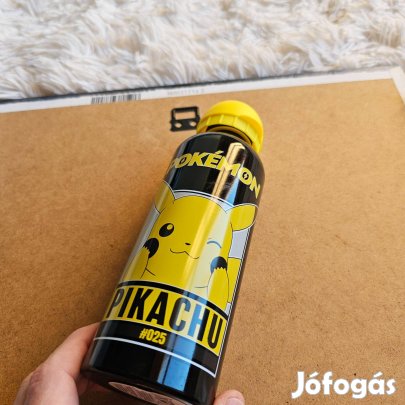 Pokemon Pikachu fém kulacs új cimkés 0,5 literes személyesen átvehetö