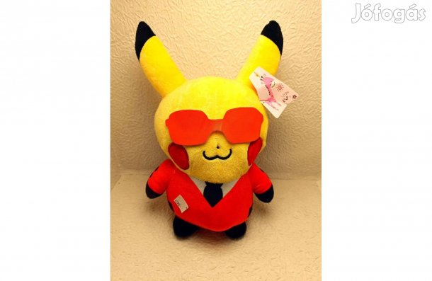 Pokemon Pikachu narancs sárga ruhában, 25 cm-es, Új!