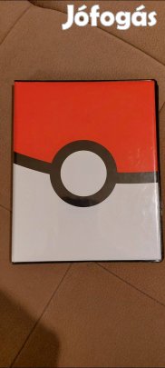 Pokémon album újszerű /20×16 cm, 78 kis kártya + 4 nagy kártya/