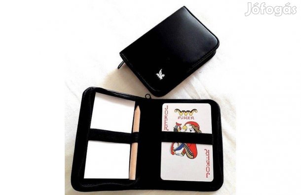 Pókerkártya 2 db szett tokban Újak Hibátlanok! Szintetikus bőr tok