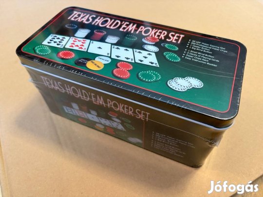 Pókerszett; bontatlan műanyag fóliában
