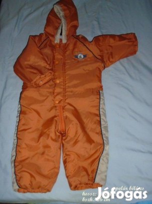 Polár béléses és kapucnis overál 9-12 hó (méret 74 / 80)