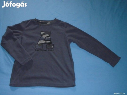 Polár hosszú ujjú felső 9-10 évesre (méret 140) szürke