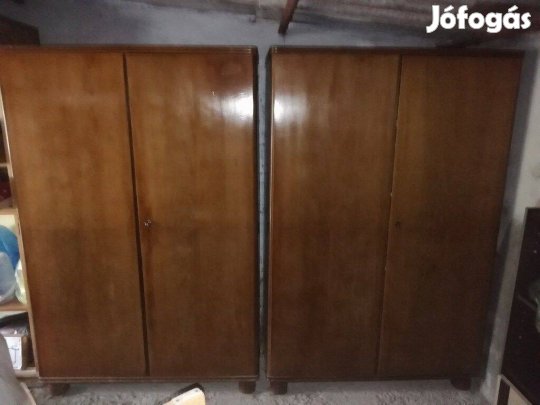 Polcos és akasztós szekrény 2 db (retro, 60-as évek)