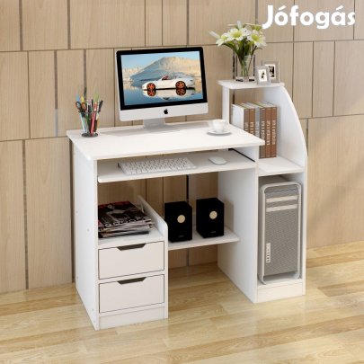 Polcos íróasztal 100x40x70cm fehér FUR-1603-White