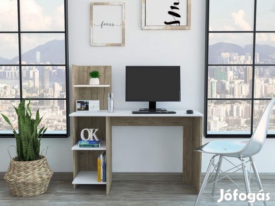 Polcos íróasztal 120x73,5x150cm barna FUR1240-1