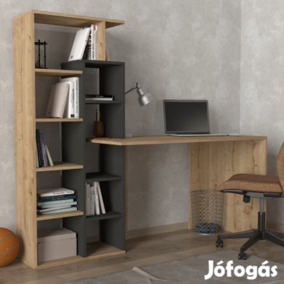 Polcos íróasztal 160x60x148cm barna FUR1955-1