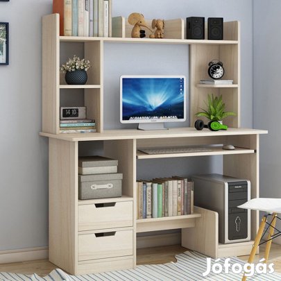 Polcos íróasztal tárolóval 100x45x131cm tölgy OT-515-tolgy