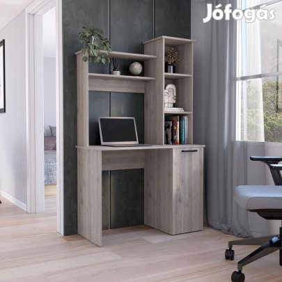 Polcos íróasztal tárolóval 98,5x45,3x162,5cm barna FUR1233-2