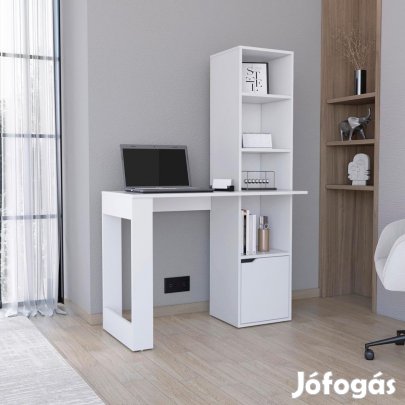 Polcos íróasztal tárolóval 98,5x45x148cm fehér FUR1234-1