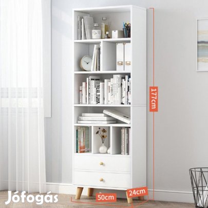 Polcos szekrény 50x24x177cm fehér FUR1836-2