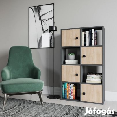 Polcos szekrény 72x25x123cm szürke FUR1956-3