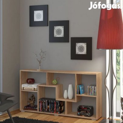 Polcos tároló könyvespolc 120x20x60cm barna KH15-1