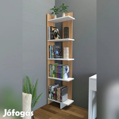 Polcos tároló könyvespolc 45x21x170cm barna FUR1958-1