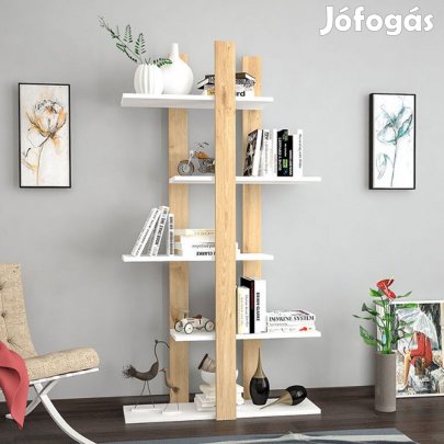 Polcos tároló könyvespolc 50x25x150cm tölgy FUR1960-1