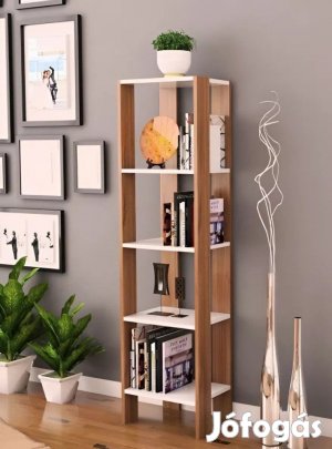 Polcos tároló könyvespolc 50x30x170cm barna FUR1959-1