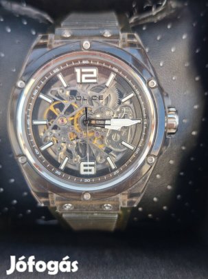 Police skeleton automata férfi karóra