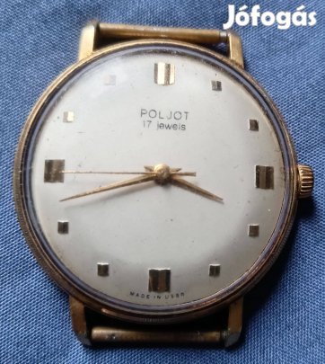 Poljot 17 jewels aranyozott férfi óra