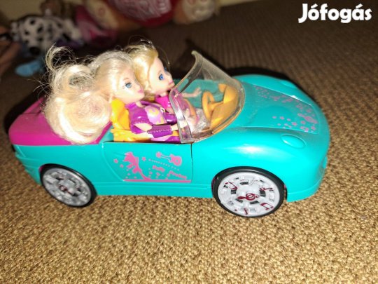 Polly Pocket kabrió autó két babával