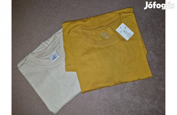 Póló S és M drapp, sárga új